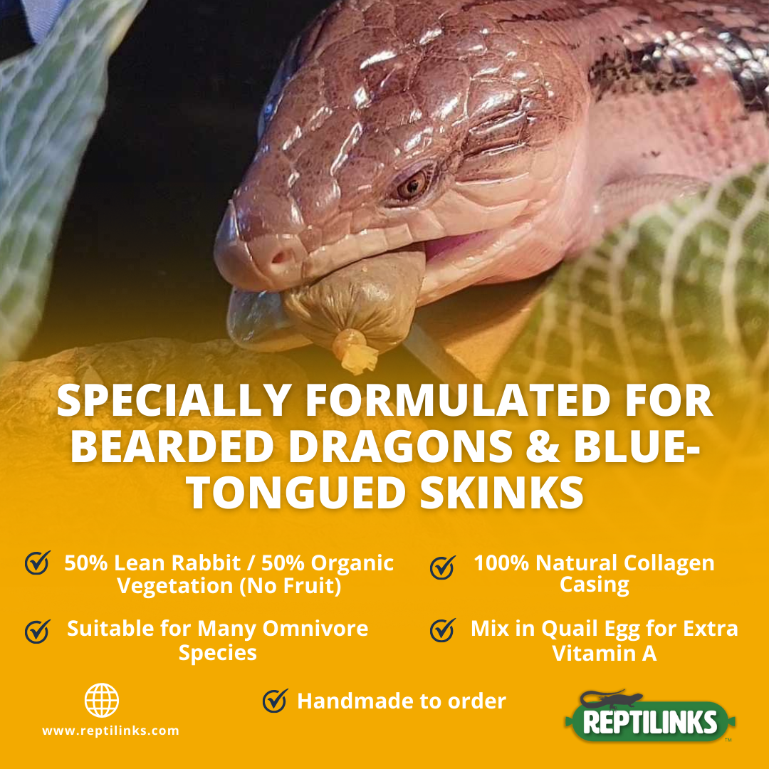 50/50 Omnivore blend for Bearded Dragons & Blue-tongued Skinks – Reptilinks
